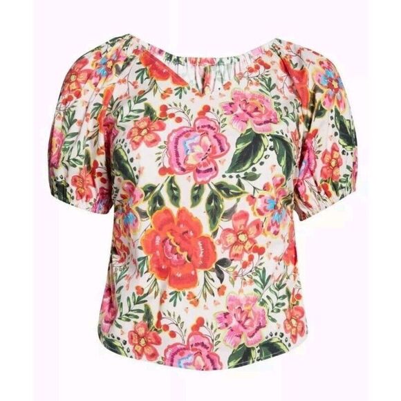LEOTA Elsa Floral Print Stretch Organic Cotton Top Size 2X NWT MSRP $138 - Picture 8 of 13